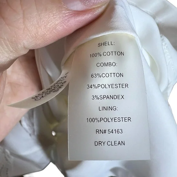 Calvin Klein NWT White Eyelet A-Line Dress • Summer / Bridal / Garden Party • Si - Picture 8 of 8